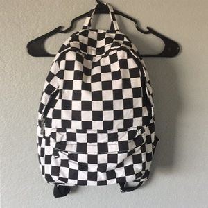 checkered backpack